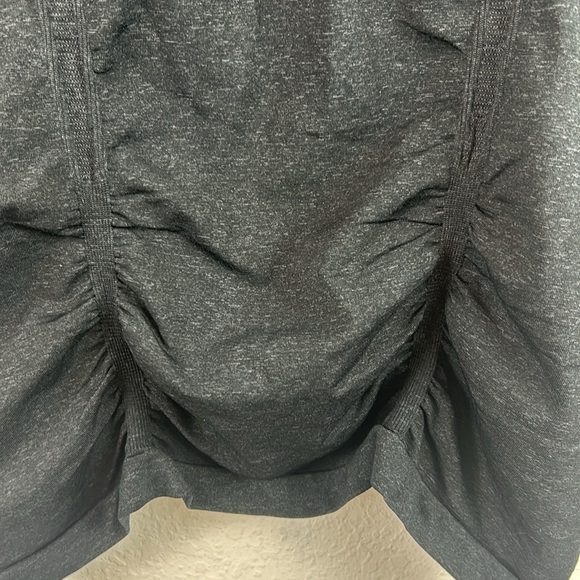 ATHLETA Charcoal Gray Quarter Zip Compression Ruched Pullover XL - Picture 4 of 7